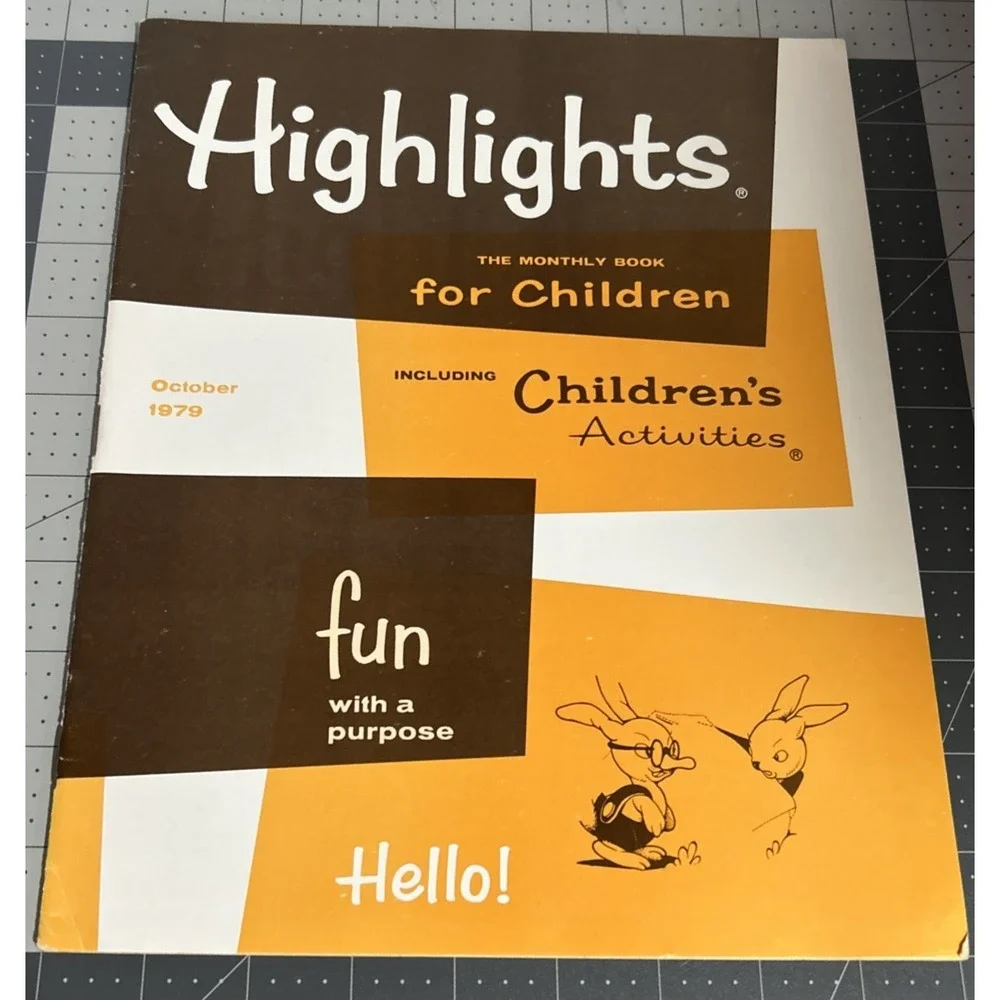 Vintage Highlights The Monthly Book for Children Lot of 3 Activity Books 1970's